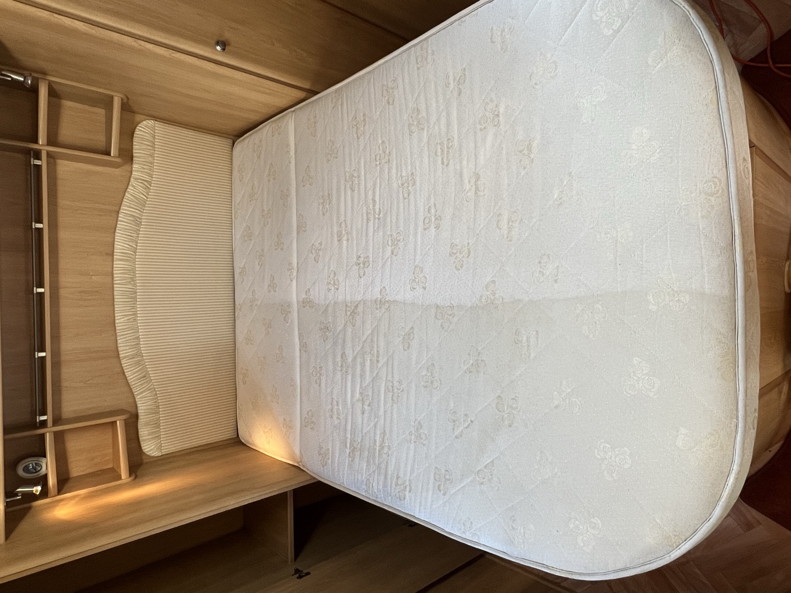 A double mattress cleaned in the bedroom, April 2025